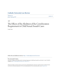 The Effects of the Abolition of the Corroboration Requirement in