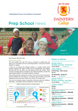 Prep School news - 3 March 2017