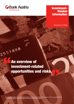 Investment-Related Information disclosure of risk