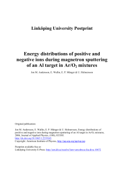 Energy distributions of positive and negative ions during magnetron