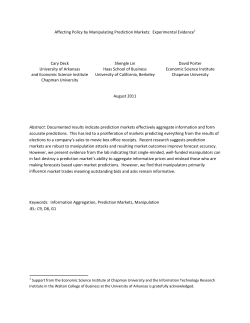 Affecting Policy by Manipulating Prediction Markets