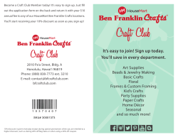 Craft Club - Ben Franklin Crafts Hawaii