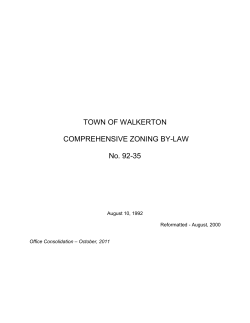 TOWN OF WALKERTON COMPREHENSIVE