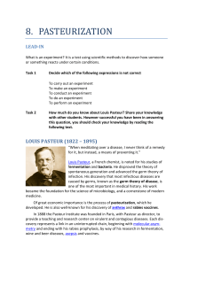 8. PASTEURIZATION