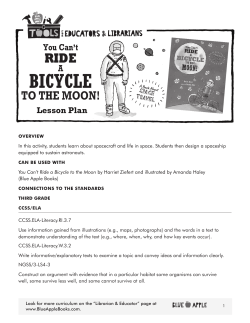 Lesson Plan You Can , t RIDE A BICYCLE TO THE MOON!