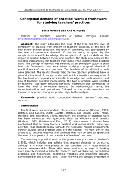 Conceptual demand of practical work