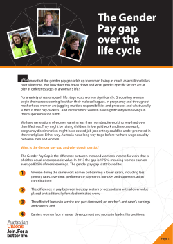 Pay gap over a life cycle