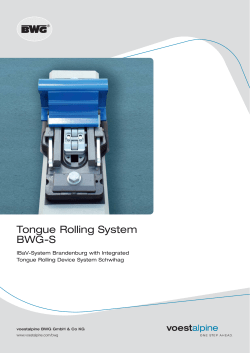 Tongue Rolling System BWG-S