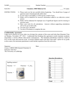 Chemistry 2100 In-Class Test 1(A) - U of L Class Index