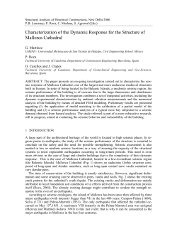 Characterization of the Dynamic Response for the