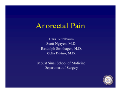 Anorectal Pain - Penn Medicine