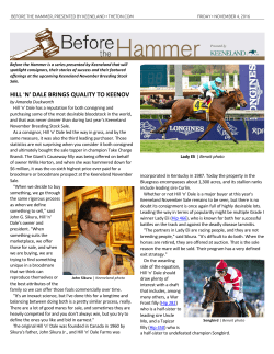 hill >n` dale brings quality to keenov