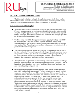 The Application - Radford University