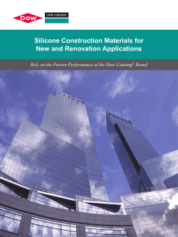 Silicone Construction Materials for New and Renovation Applications