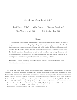 Revolving Door Lobbyists