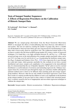 Tests of Sunspot Number Sequences: 3. Effects of Regression