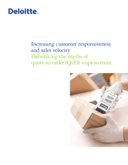 Increasing customer responsiveness and sales velocity