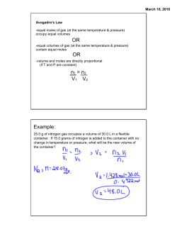 Avogadro`s Law IB