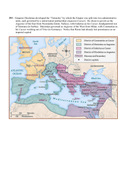 293 &ndash; Emperor Diocletian developed the &ldquo;Tetrarchy&rdquo; by which the