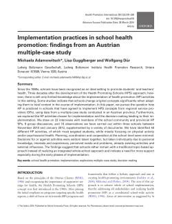 Implementation practices in school health