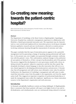 Co-creating new meaning: towards the patient