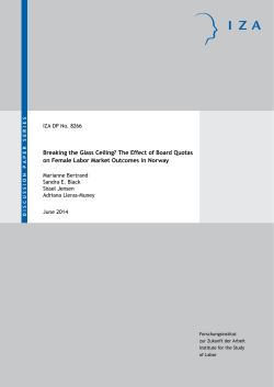 Breaking the Glass Ceiling? The Effect of Board Quotas on