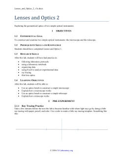 Lenses and Optics 2 - X