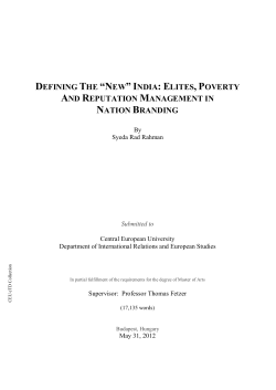 DEFINING THE &ldquo;NEW&rdquo; INDIA: ELITES, POVERTY AND
