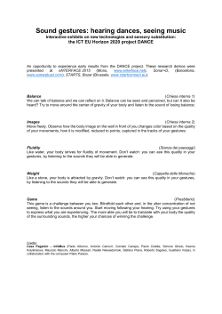 Sound gestures: hearing dances, seeing music