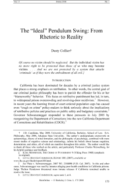 "Ideal" Pendulum Swing - Berkeley Journal of Criminal Law