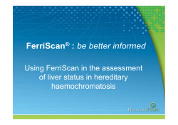 Hereditary Haemochromatosis presentation