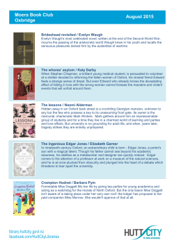 Moera Book Club Oxbridge August 2015