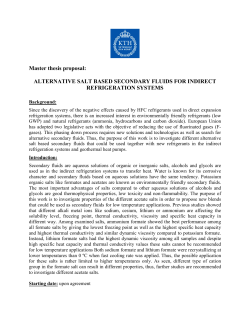 Alternative salt based secondary fluids for indirect