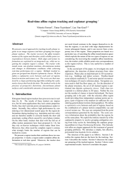 Real-time Affine Region Tracking and Coplanar Grouping
