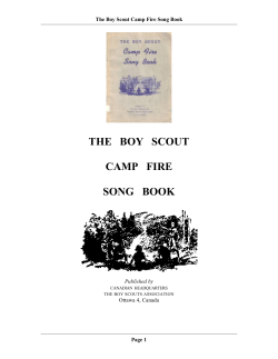 THE BOY SCOUT CAMP FIRE SONG BOOK