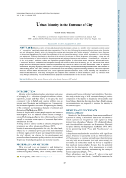 Urban Identity in the Entrance of City