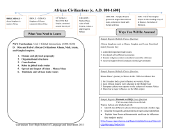 African Civilizations [c. AD 800-1600]