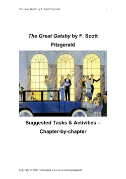 The Great Gatsby - Suggested Activities