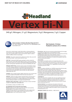 340 g/L Nitrogen, 21 g/L Magnesium, 9 g/L Manganese, 5 g