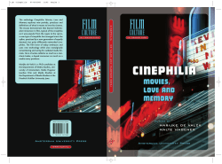 Cinephilia - Movies, Love and Memory