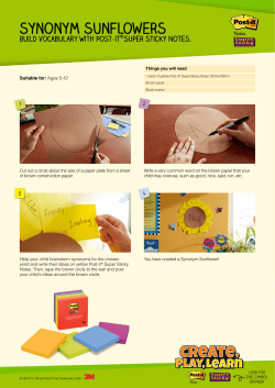 synonym sunflowers - Post-it