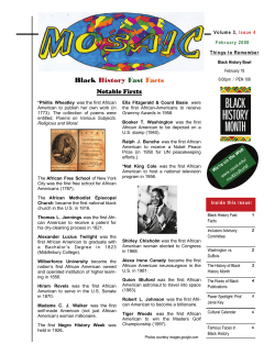 Black History Fast Facts