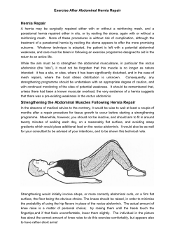 Exercise After Abdominal Hernia Repair