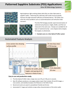 Patterned Sapphire Substrate (PSS) Applications
