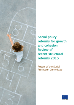 Social policy reforms for growth and cohesion: Review of recent
