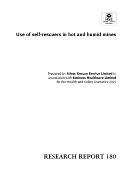 RR180 - Use of self-rescuers in hot and humid mines