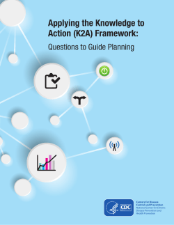 Applying the Knowledge to Action (K2A) Framework