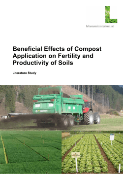 Beneficial Effects of Compost Application on Fertility and