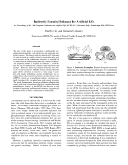 Indirectly Encoded Sodarace for Artificial Life - Eplex