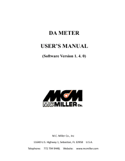 da meter user`s manual